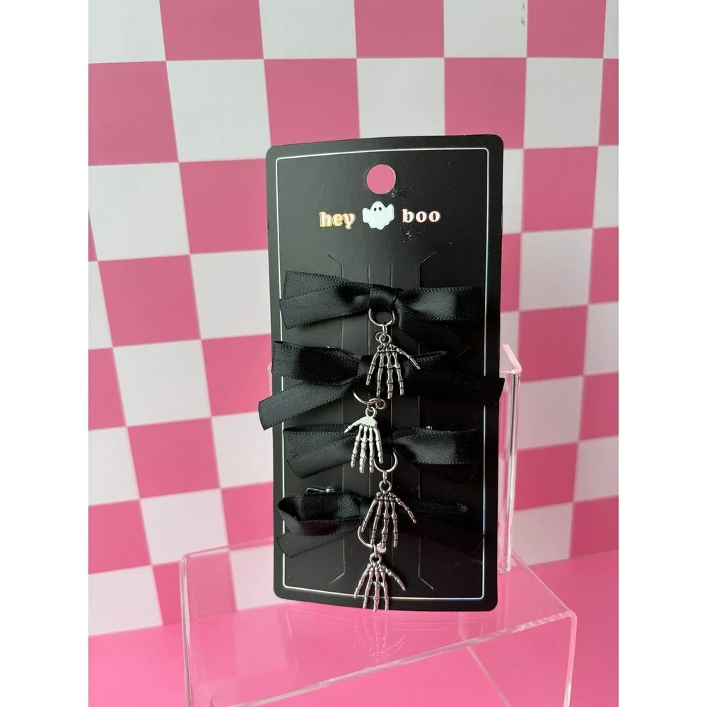 Skeleton Hand Hair Clips
